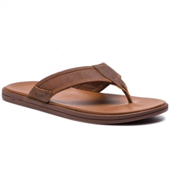 UGG Men's Seaside Leather Flip Flop - Picture 1 of 6